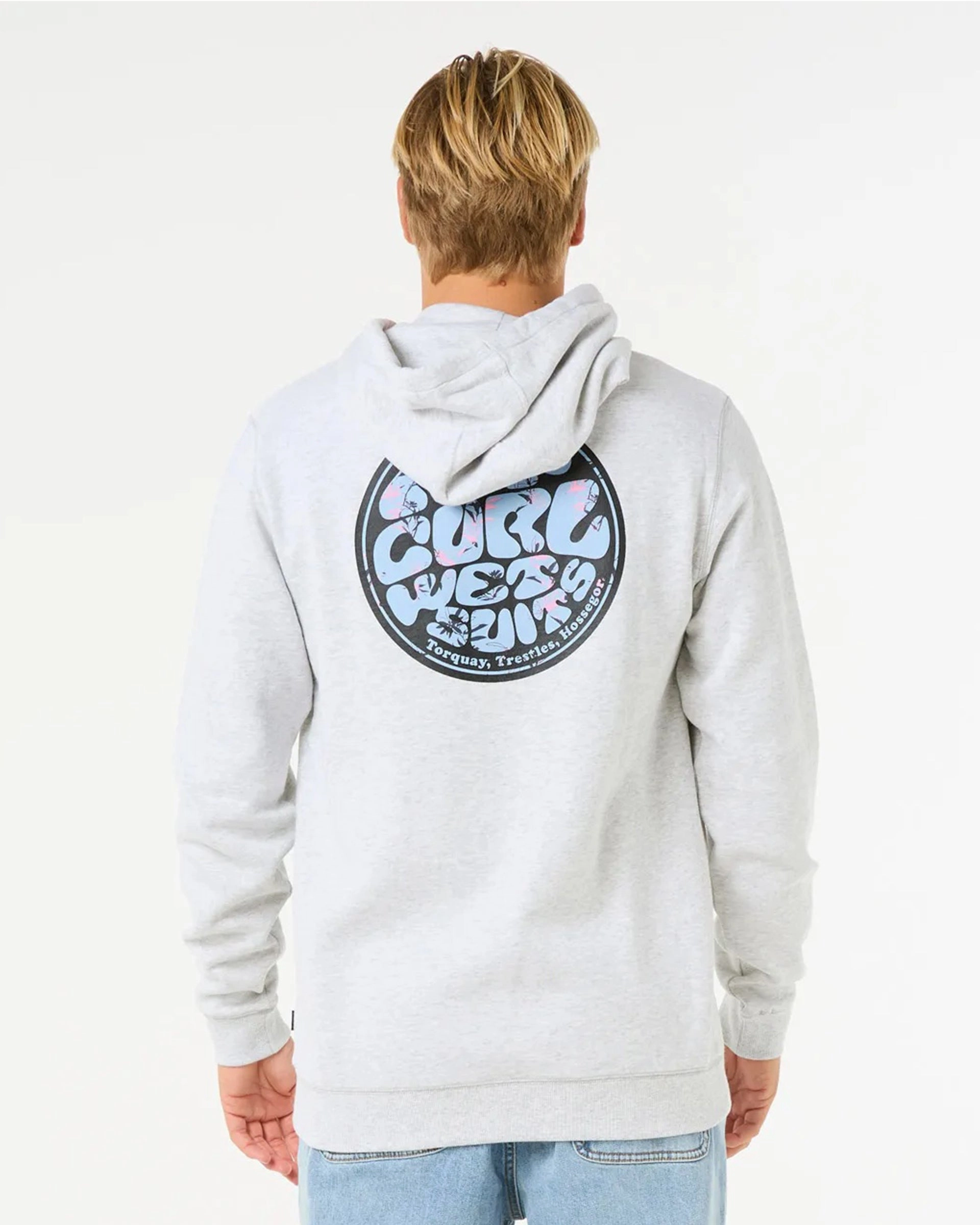 Shop Today Save Wettie Passage Icon Zip Through Hoodie - Heather Grey