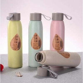 Flash Sale Now Todays Steal Wheat Straw Eco Glass Bottle
