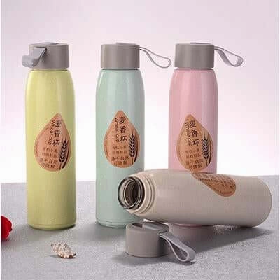 Flash Sale Now Todays Steal Wheat Straw Eco Glass Bottle