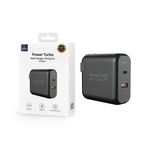 Wiwu Pt3621 Power Turbo Wall Charger (18W Usb-C/18W Usb-A) Limited Stock Hot Deal Shop Save Big