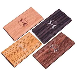 Price Drop Today Steal Todays Offer Woodgrain Qi Wireless Power Bank Charger