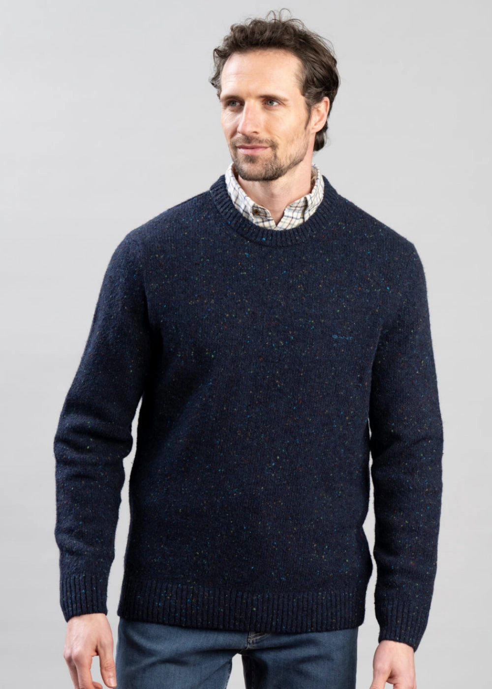 Wool Blend Neps Crew Neck Shop Save Today
