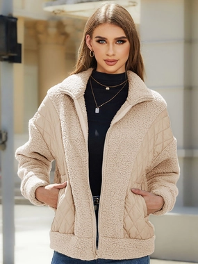 Zip-Up Collared Neck Jacket Save Today Only Shop Smart Deals