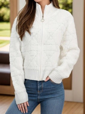 Zip Up Long Sleeve Outerwear Grab Save Today