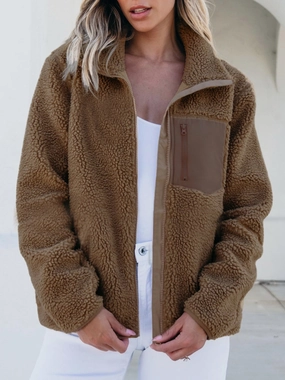 Special Deal Frenzy Zip Up Long Sleeve Plush Jacket
