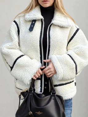 Special Price Offer Zip Up Long Sleeve Sherpa Jacket
