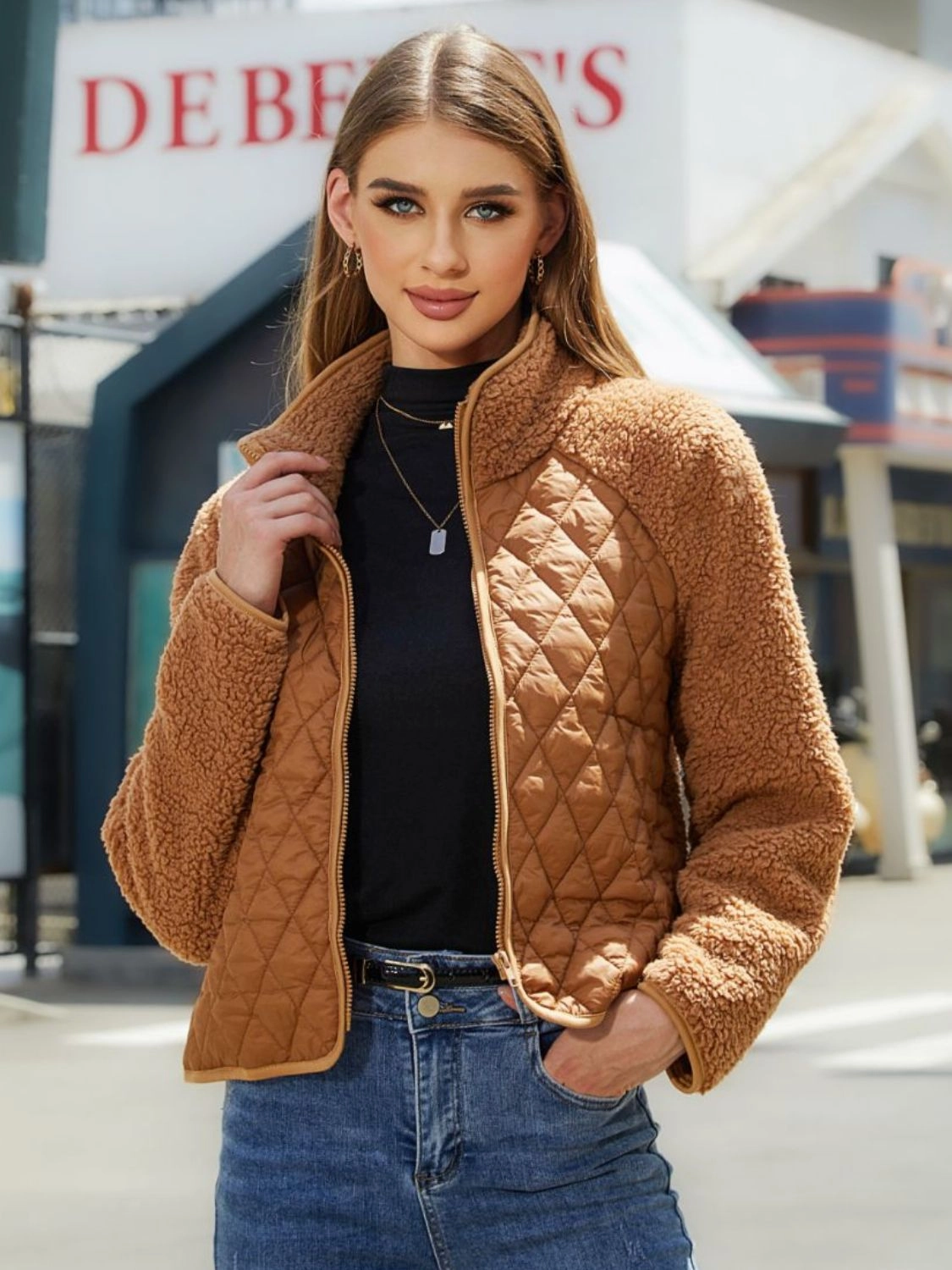 Hot Offer Event Mega Sale Now Zip-Up Raglan Sleeve Jacket