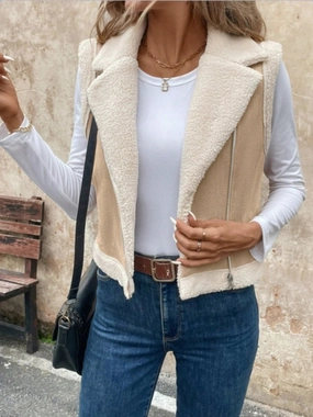 Shop Save Today Mega Discount Today Zip Up Sherpa Vest Coat