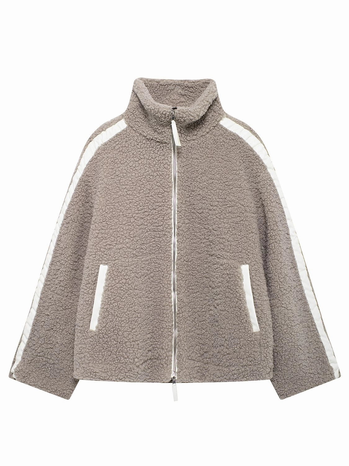 Shop Hot Picks Online Exclusive Steal Zip Up Turtleneck Long Sleeve Plush Jacket